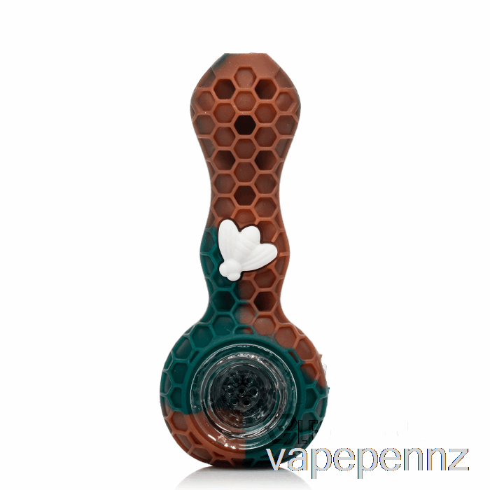 Stratus Bee Silicone Spoon Bronze (Brown / Teal / White Bee) VAPE NZ